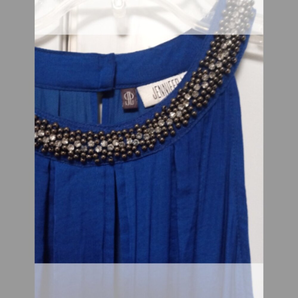 Jennifer Lopez Royal Blue Embellished Halter Maxi Dress XS - Picture 5 of 6